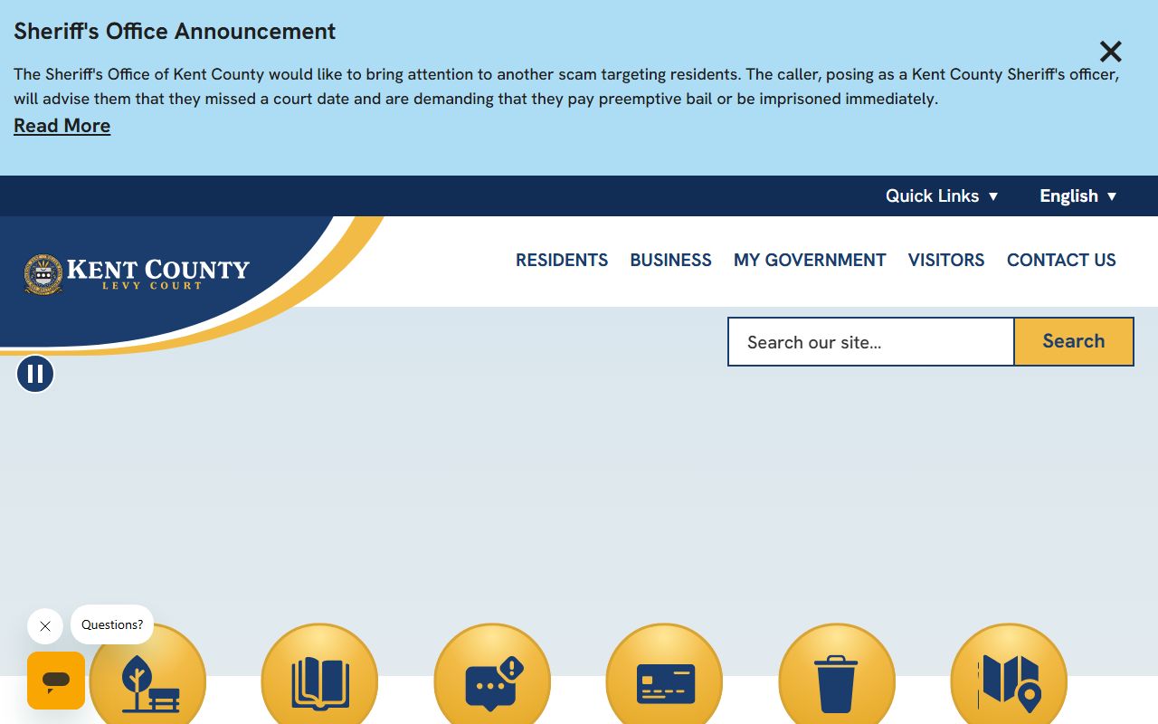 Kent County government site with links tied to Kent County Jail Mugshots and records