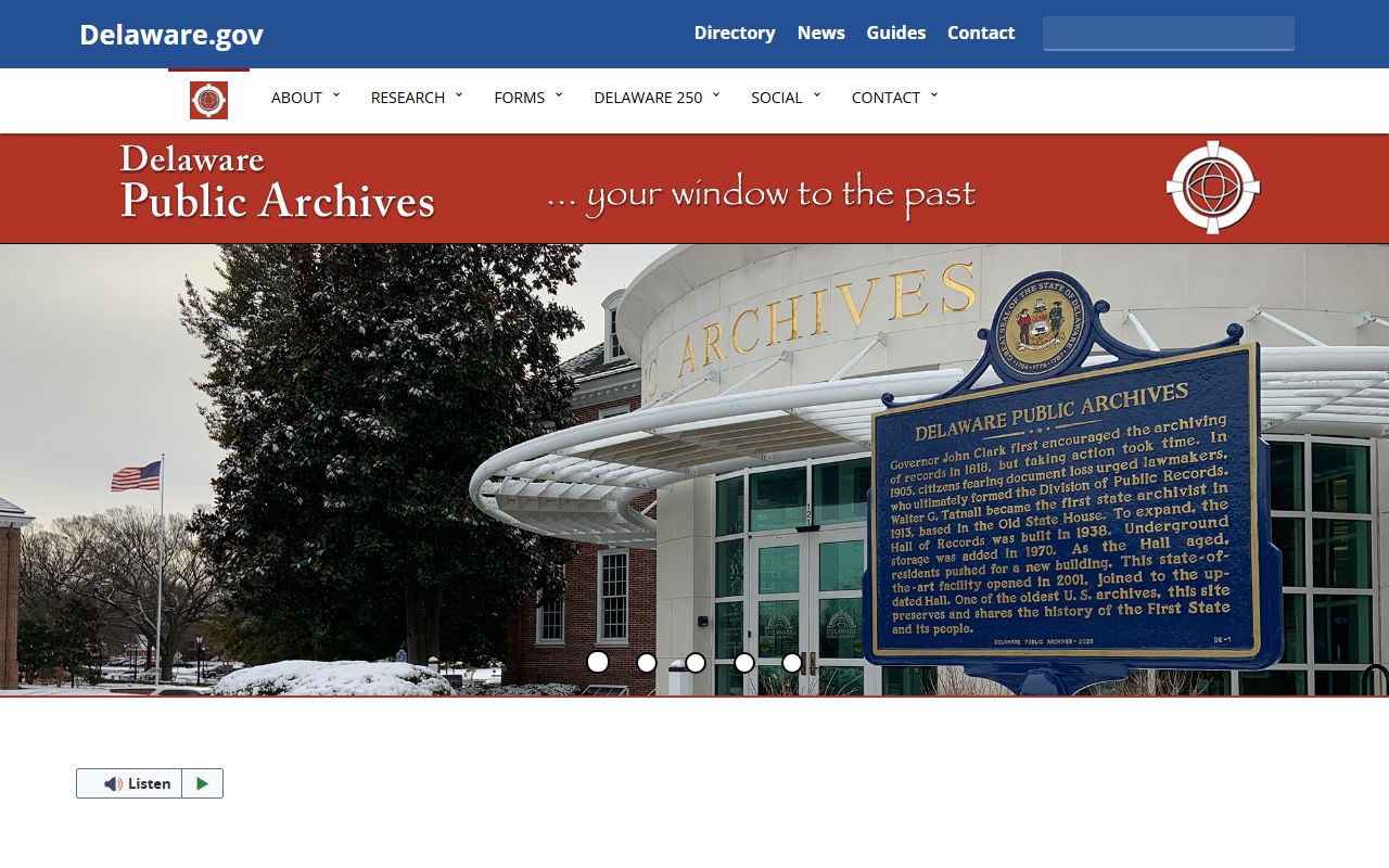 Delaware Public Archives records retention for jail mugshots